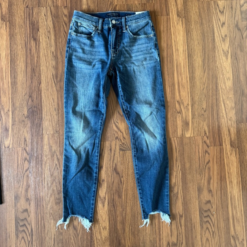 Lucky Brand Blue Frayed Hem Women's Jeans
